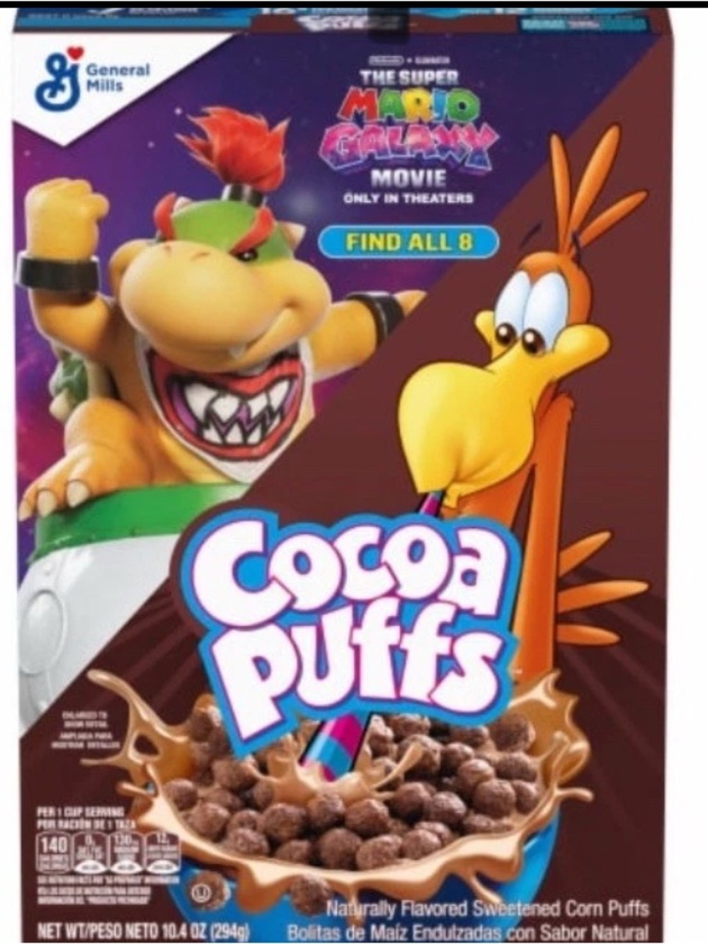 mario galaxy coco puffs cereal